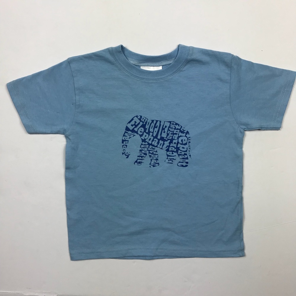 Baby Blue Elephant Toddler Tee 4T Short Sleeve